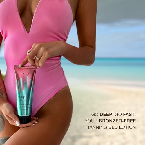 Onyx Sunphoria Bronzer-Free Indoor Tanning Bed Lotion - Deep, Natural Tan Accelerant