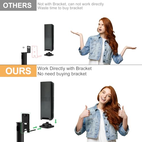 Adjustable Bose Speaker Floor Stand with OmniJewel Bracket - Black, Pack of 2