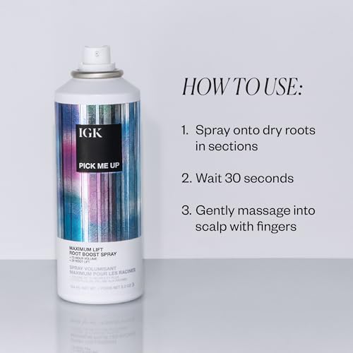 IGK PICK ME UP Maximum Lift Root Boost Spray | Instantly Lifts, Adds Volume + Thickness | Vegan + Cruelty Free | 5 Oz