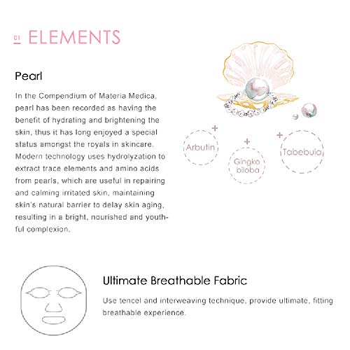 Hydrating Brightening Face Mask - Collagen Essence Sheet Mask for Dull Skin - 8 Pack