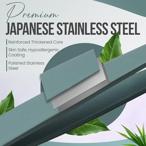 Professional Slant Tip Tweezers - Precision Stainless Steel Eyebrow Plucking Tool for Women and Men, Ingrown Hair Remover, Facial Hair Tweezers for Grooming (Olive Fog)