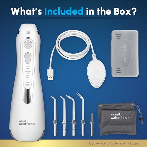 Waterpik Cordless Advanced Rechargeable Water Flosser - White - Portable, Travel-Ready