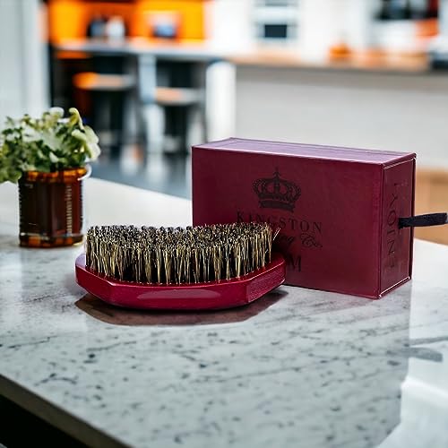 Men's Firm 360 Wave Brush - Boar & Nylon Bristle Palm Brush for Hair & Beard