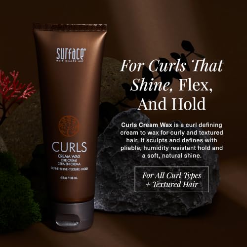 Curl Defining Hair Cream Wax with Shea & Cocoa Butter - Shine & Texture, 4 Fl Oz