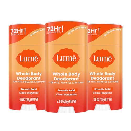 Lume Whole Body Deodorant Stick 2.6 oz Pack of 3 - Clean Tangerine Scent