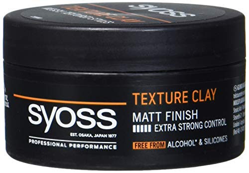 Syoss Matte Hair Styling Clay - Strong Control, Dull Finish, 100ml