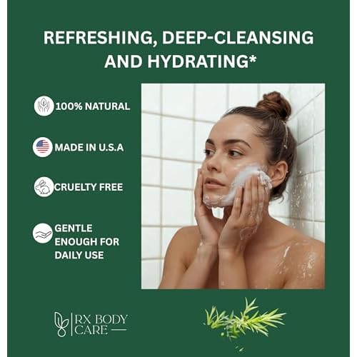 Tea Tree Oil Soap Bar For Face & Body 4.0 oz - Antifungal Antiseptic Cleanser Against Odor, Fungus, Acne, Rash, Ringworm - Infused With Pure Essential Oils For Cleansing & Refreshing