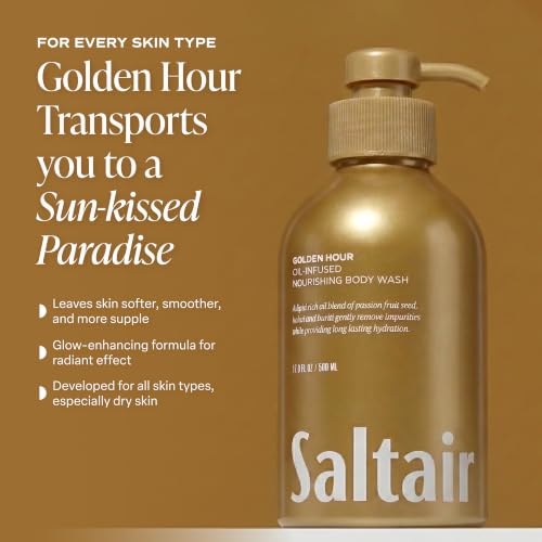 Golden Hour Moisturizing Body Wash 2-Pack - Hydrating Shower Gel for Soft Skin