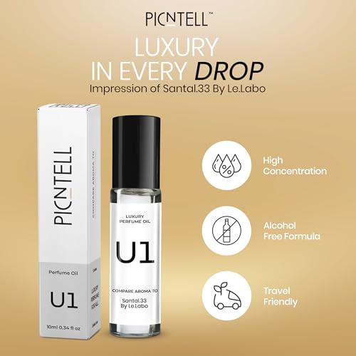 U Series Impression Perfume Oil Roll-On ? Unisex Travel-Friendly Fragrance Based on Iconic Luxury Scents, Long-Lasting Perfume for Men & Women (1 - Pack, U1)