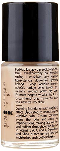 Long Cover Fluid Foundation - Shade 01 Jet Black, 30ml - Perfect for Dry & Normal Skin