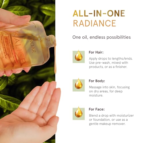 INOAR Kalice ?leo Essential Oil Blend Multi-Purpose Moisturizing & Regenerating Serum for Hair, Face & Body, 3.4 fl oz