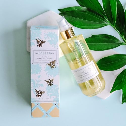 LOLLIA Wish Dry Body Oil, 6.8 Fl. Oz. ? Sugared Pastille ? Women¡¯s, Scented, Moisturizing, Dry Body Oil for Women, For All Skin Types