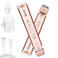 Bikini Trimmer for Women, SKYUV 2 in 1 Electric Razors Bikini Shaver, IPX7 Waterproof & Easy Cleaning, Ceramic Blade, USB Recharge, Cordless Body Hair Trimmer, Facial & Pubic Hair Removal
