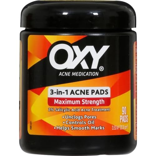 Oxy Maximum Action 3-In-1 Treatment Pads, 90 Count, Packaging may vary (Pack of 2)