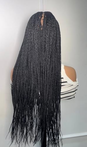 Full Lace Micro Braided Wig - 20 Inch African Handmade Protective Style