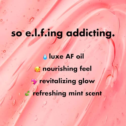 e.l.f. Glow Reviver Lip Oil Quad Set - Hydrating Glossy Lip Care Kit - 0.25 Fl Oz