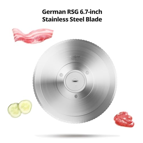 Foldable Electric Food Slicer with 6.7-Inch Stainless Steel Blade for Home Use