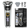 Sweker Black Electric Razor for Men - Rechargeable Shaver with Pop-Up Trimmer, IPX6 Waterproof, Wet/Dry, Type-C, 8000RPM