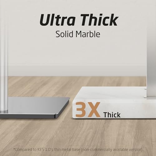 37-Inch Standing Towel Rack with Heavy Marble Base - Brushed Finish