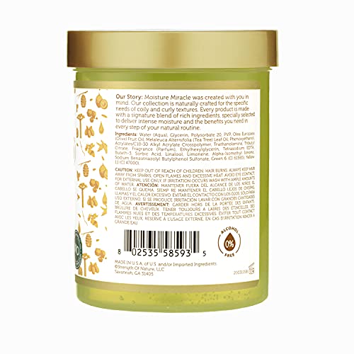 African Pride Moisture Miracle Olive & Tea Tree Oil Max Hold Hair Gel 3 Pack - 18 Oz