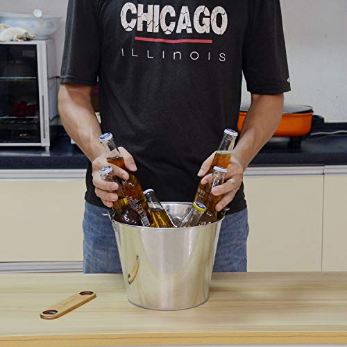 12-Pack Galvanized Beer Buckets 5 Quart Steel Ice Buckets for Parties & Bar