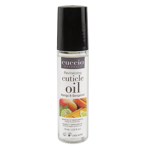 Cuccio Naturale Mango & Bergamot Roll-On Cuticle Oil ? 0.33 fl oz ? Nourishing Hydration Treatment for Dry Cuticles & Nails ? Fast-Absorbing, Non-Greasy Formula with Jojoba & Vitamin E