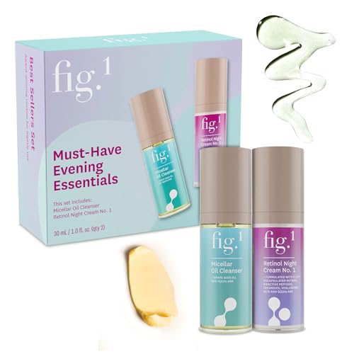 Fig.1 Skincare Duo - Micellar Oil Cleanser & Retinol Night Cream, Travel Size