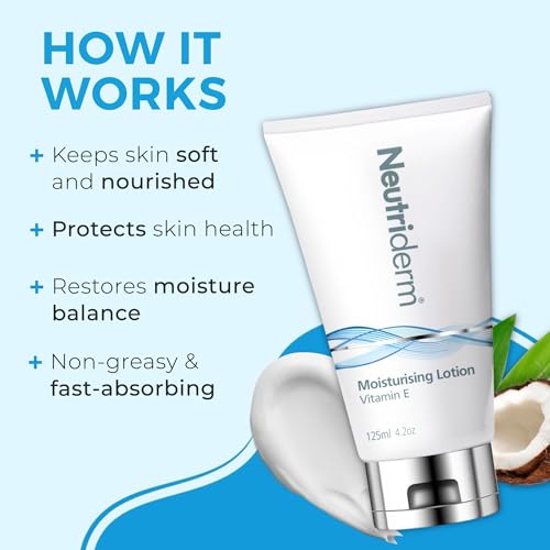 NEUTRIDERM Vitamin E Face Moisturizer + Glycolic Face Exfoliator, Hydrating Daily Moisturiser and Gentle Facial Cleanser, Scrub-Free Exfoliation for Smooth Glowing Skin, 2-Piece Set
