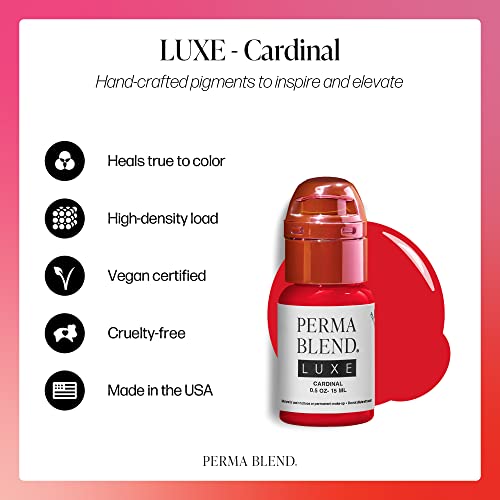 Vegan Lip Tattoo Ink - Vibrant True Red Microblading Pigment for Lip Blush & Permanent Makeup - 0.5 oz