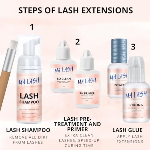 Strong Eyelash Extension Adhesive Glue - 0.17fl.oz / 5ml Ultra-Fast 1-Second Drying Black - Professional-Grade, Variation: Strong