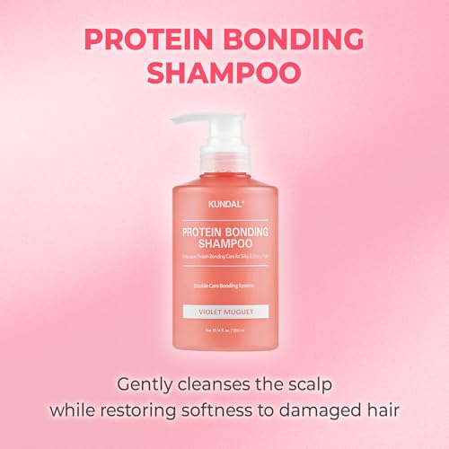 KUNDAL Protein Bonding Special Edition Hair Care Set with Shampoo, Mask & Serum - Violet Muguet, 300ml/200ml/50ml