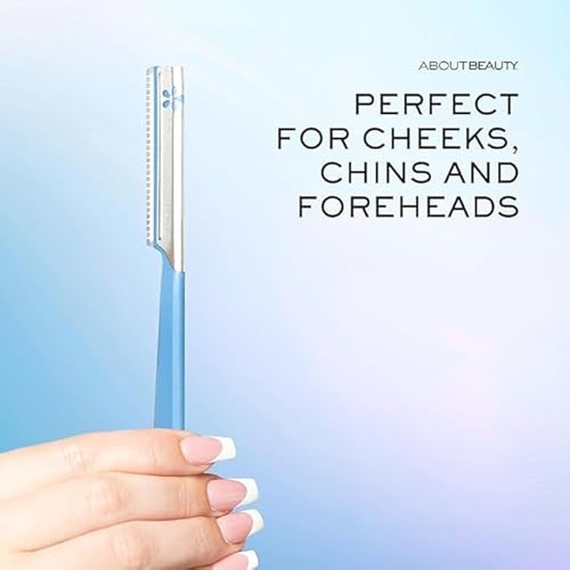 About Face Pro-Premium Facial Razors - 5 Beauty Groomers for Hair Removal, Ideal for Shaving, Exfoliating and Brow Shaping, Japanese Stainless Steel Gently Removes Facial Hair