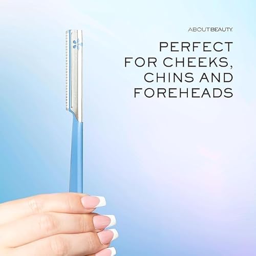 About Face Pro-Premium Facial Razors - 5 Beauty Groomers for Hair Removal, Ideal for Shaving, Exfoliating and Brow Shaping, Japanese Stainless Steel Gently Removes Facial Hair
