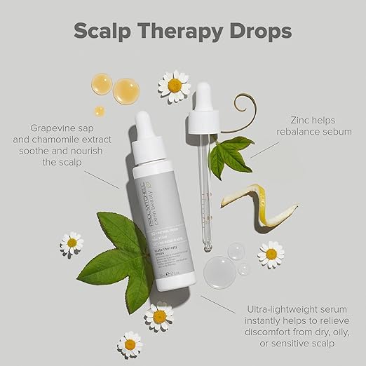 Paul Mitchell Scalp Therapy Drops - Nourishing & Soothing Hair Serum for Dry, Oily & Sensitive Scalp, 1.7 fl oz