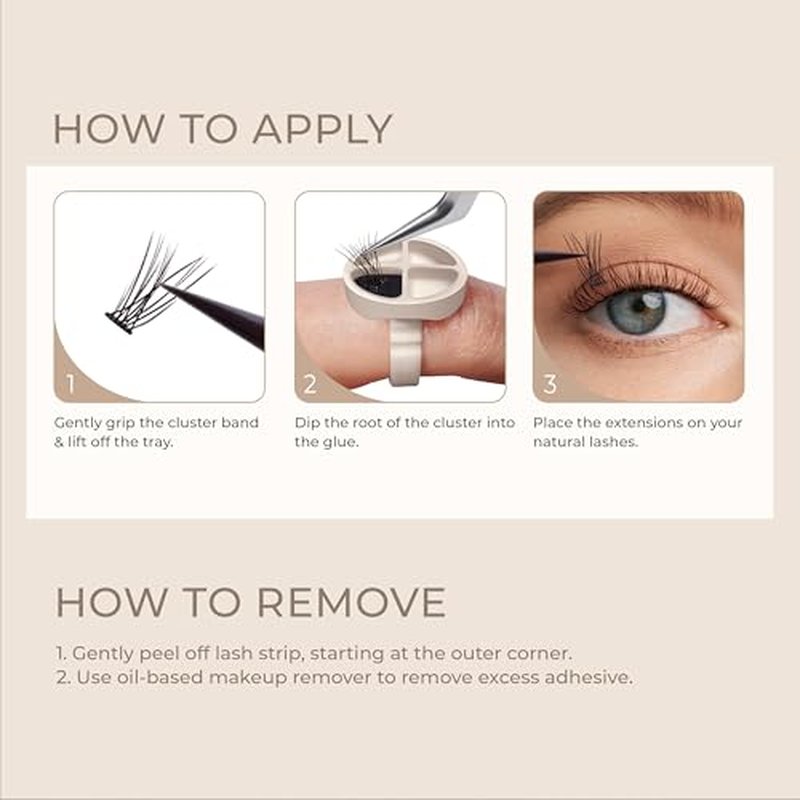 KISS Lash Atelier Professional Lash Extension Kit, ¡®Natural¡¯, Pre-Mapped False Eyelashes, 46 Lash Clusters & 36 Individual Lashes, Last For Up To 7 Days, Glue Ring, Applicator (Pack of 2)