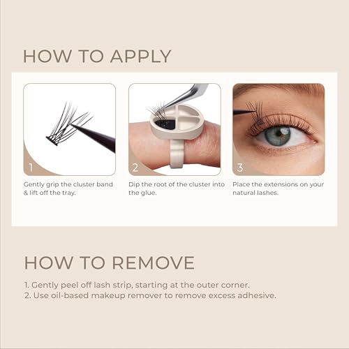 2 Pack Natural Lash Extension Kit with False Eyelashes & Adhesive - 82 Lashes Each
