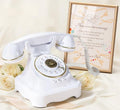RetroVox Vintage Wedding Guest Book Phone with Sign Holder E - White & Signage