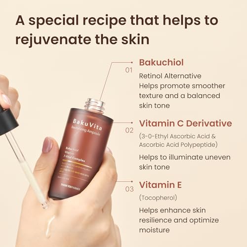 Revitalizing Face Serum with Bakuchiol and Vitamins C & E - Pore & Firming Care