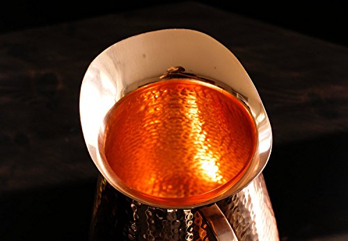 Copper Pitcher with Lid - 68 Oz Water Jug for Hydration & Health Benefits