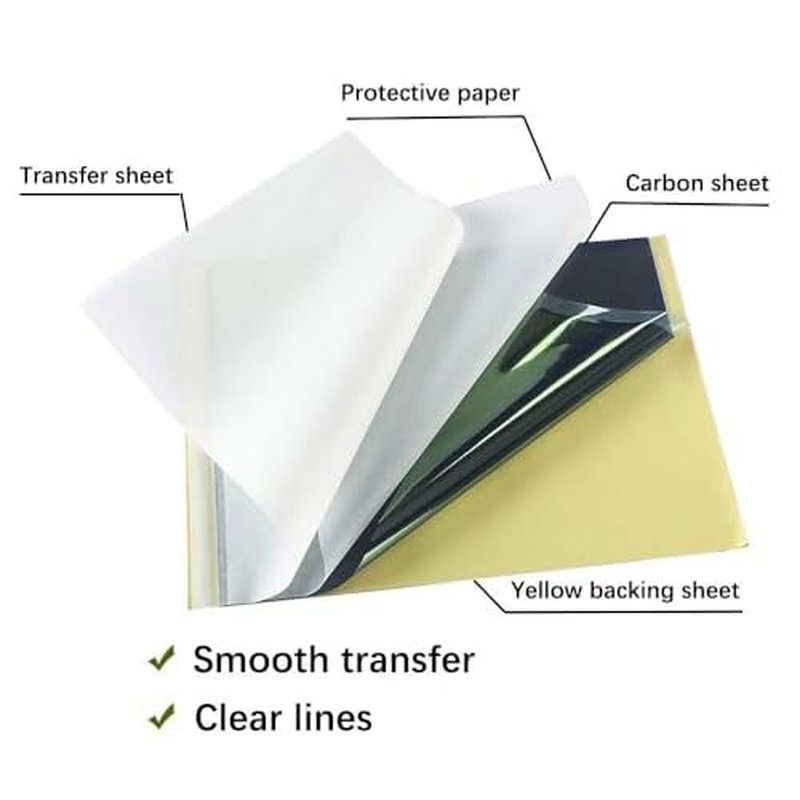 20Pcs Tattoo Practice Skin 3MM with Transfer Paper Kit- Gakonp 5pcs Fake Practice Skin 15pcs Tracing Paper 3mm Thick Tattoo Fake Skins Kit
