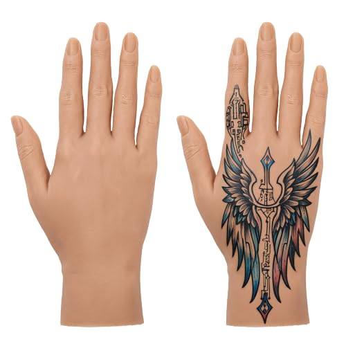 Silicone Practice Hand for Tattooing and Art, Realistic Skin Texture