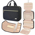 Hanging Toiletry Bag for Women Water-Resistant Large Capacity Travel Organizer Black Classic Jewelry Bag