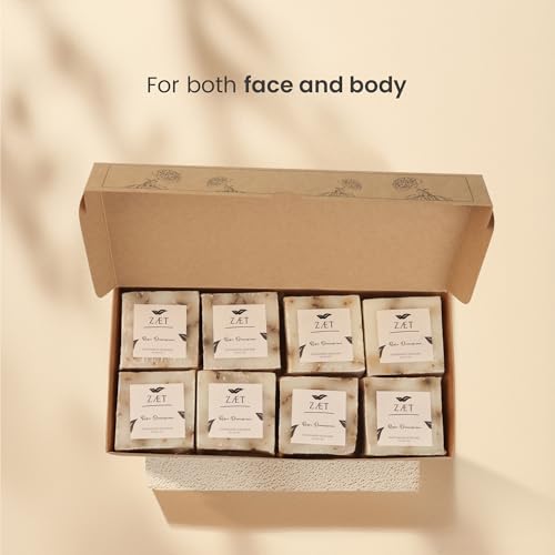 8-Pack Rose Damascene Bar Soap ? Natural Rose Extract with Olive Oil and Coconut Oil - Handmade Soap Bar for Face and Body - Gently Cleanses and Hydrates All Skin Types- For Men and Women