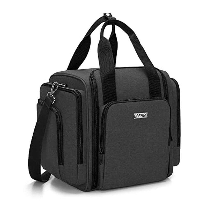BAFASO Travel Makeup Bag with 4 Inner Removable Pouches, Multifunctional Hair Bag Cosmetic Bag Holds Makup/Hair Supplies (Patent Pending), Black