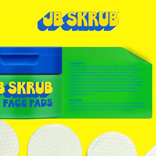 JB SKRUB Acne Face Wipes for Teen Boys - 40 Cleansing Pads, Gentle & Hydrating, Pack of 1