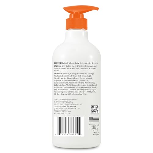 Lovercare Goat Milk Body Lotion for Dry Skin Royal Jelly & Honey 27.05oz (800ml) - Pack of 2¡¦