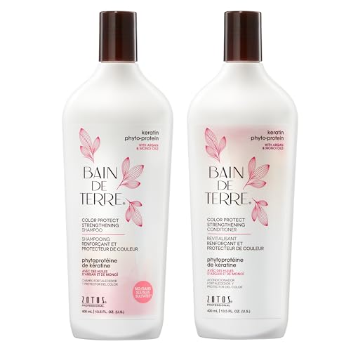 Bain de Terre Keratin Phyto-Protein Color Protect Shampoo & Conditioner Set 13.5 Fl Oz
