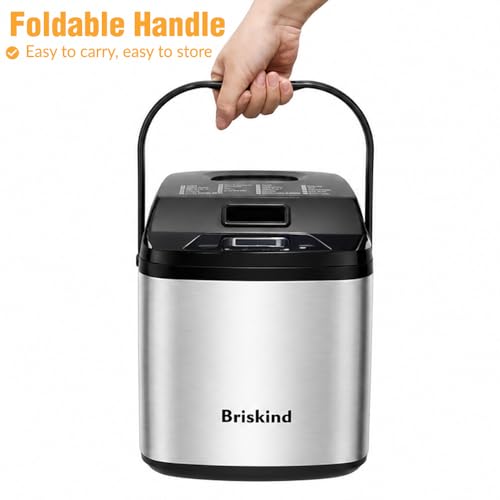 Stainless Steel Compact Bread Maker Machine 1.5 lb, 19 Programs, Carrying Handle