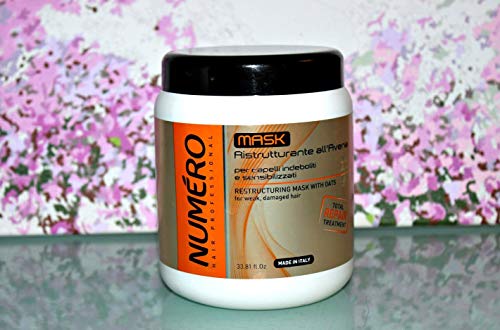 Restructuring Hair Mask with Oat Extracts - Nourishing Deep Conditioner for Damaged Hair 33.81 fl.oz