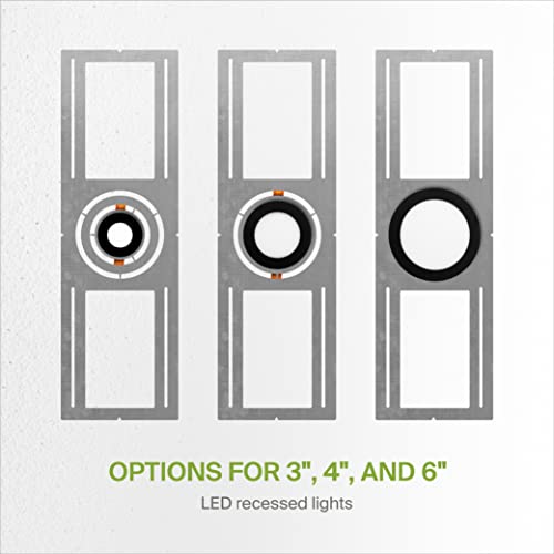 ASD 24 Pack New Construction Mounting Plate for 3/4/6 Inch LED Recessed Lights - Symmetric Design